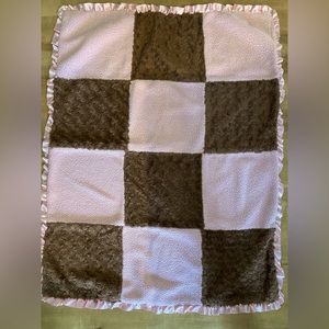 Pink and brown blanket